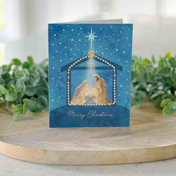 Christmas Rosary - Greeting Card - Set of 4